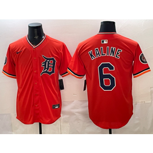 Detroit Tigers 6 Al Kaline Orange Cool Base Men Jersey Detroit Tigers 6 Al Kaline Orange Cool Base Men Jersey