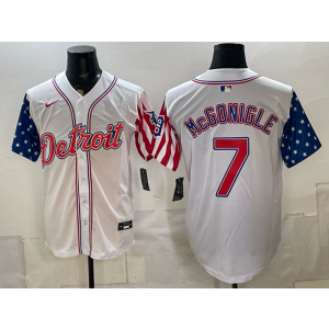 Detroit Tigers 7 McGonigle White Star Men Jersey