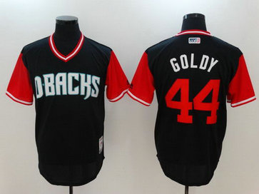 Diamondbacks 44 Paul Goldschmidt Goldy Majestic Black 2017 Players Weekend Nickname Jersey Diamondbacks 44 Paul Goldschmidt Goldy Majestic Black 2017 Players Weekend Nickname Jersey