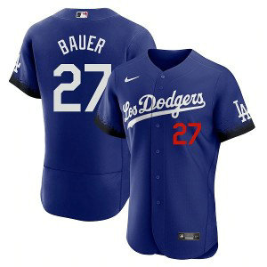 Dodgers 27 Trevor Bauer Royal Nike 2021 city connecr flexbase men Jersey Dodgers 27 Trevor Bauer Royal Nike 2021 city connecr flexbase men Jersey