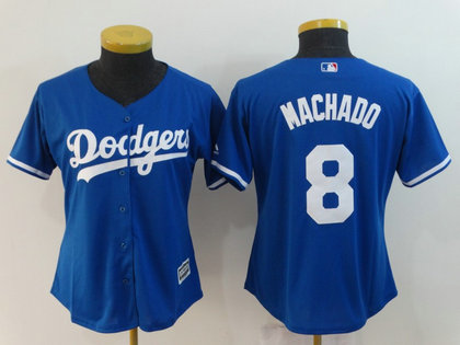 Dodgers 8 Manny Machado Royal Women Cool Base Jersey Dodgers 8 Manny Machado Royal Women Cool Base Jersey