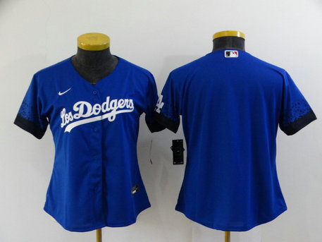 Dodgers Blank Royal Women 2021 City Connect Cool Base Jersey Dodgers Blank Royal Women 2021 City Connect Cool Base Jersey