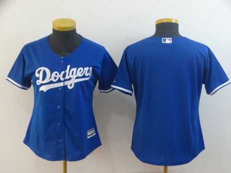 Dodgers Blank Royal Women Cool Base Jersey Dodgers Blank Royal Women Cool Base Jersey