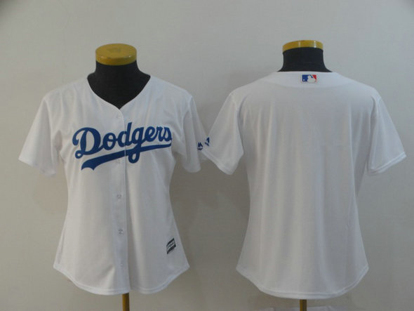 Dodgers Blank White Women Cool Base Jersey Dodgers Blank White Women Cool Base Jersey