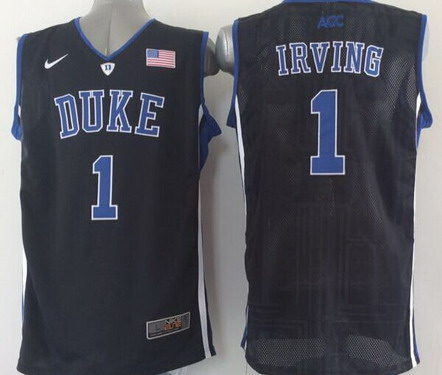 Duke Blue Devils #1 Kyrie Irving Black Jersey Duke Blue Devils #1 Kyrie Irving Black Jersey