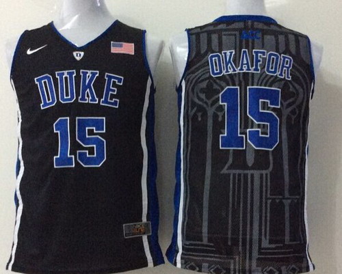 Duke Blue Devils #15 Jahlil Okafor Black Jersey Duke Blue Devils #15 Jahlil Okafor Black Jersey