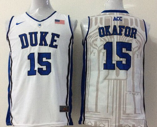 Duke Blue Devils #15 Jahlil Okafor White Jersey Duke Blue Devils #15 Jahlil Okafor White Jersey
