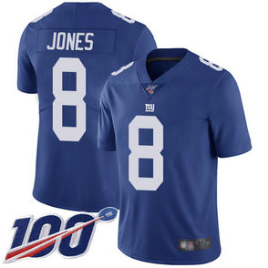 Giants #8 Daniel Jones Royal Blue Team Color Men's Stitched Football Giants #8 Daniel Jones Royal Blue Team Color Men's Stitched Football