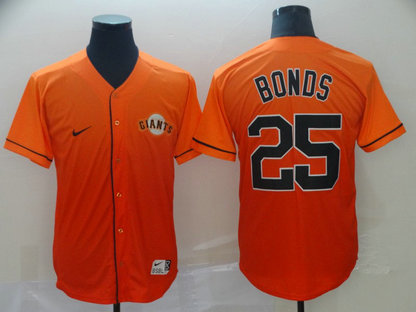 Giants 25 Barry Bonds Orange Drift Fashion Jersey Giants 25 Barry Bonds Orange Drift Fashion Jersey