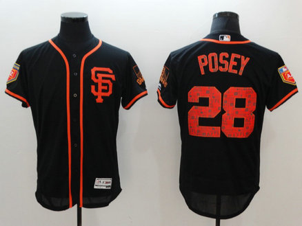 Giants 28 Buster Posey Black 2018 Spring Training Flexbase Jersey Giants 28 Buster Posey Black 2018 Spring Training Flexbase Jersey