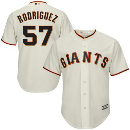 Giants 57 Derek Rodriguez Cream Cool Base Jersey Giants 57 Derek Rodriguez Cream Cool Base Jersey