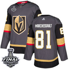 Golden Knights #81 Jonathan Marchessault Grey Home Authentic 2018 Stanley Cup Final Stitched NHL Adidas Jersey