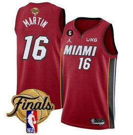 Heat 16 Caleb Martin Red 2023 NBA Finals NO.6 Patch Swingman Jersey Heat 16 Caleb Martin Red 2023 NBA Finals NO.6 Patch Swingman Jersey