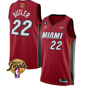 Heat 22 Jimmy Butler Red 2023 NBA Finals NO.6 Patch Swingman Jersey Heat 22 Jimmy Butler Red 2023 NBA Finals NO.6 Patch Swingman Jersey