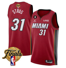 Heat 31 Max Strus Red 2023 NBA Finals NO.6 Patch Swingman Jersey Heat 31 Max Strus Red 2023 NBA Finals NO.6 Patch Swingman Jersey