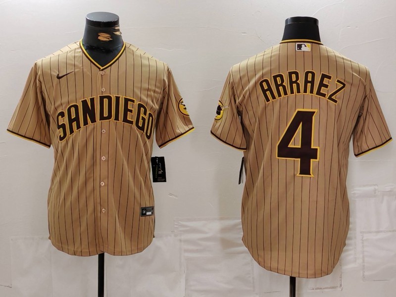 MLB Padres 4 Arraez Brown Nike Cool Base Men Jersey MLB Padres 4 Arraez Brown Nike Cool Base Men Jersey