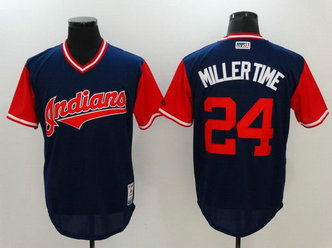 Indians 24 Andrew Miller Miller Time Majestic Navy 2017 Players Weekend Nickname Jersey Indians 24 Andrew Miller Miller Time Majestic Navy 2017 Players Weekend Nickname Jersey