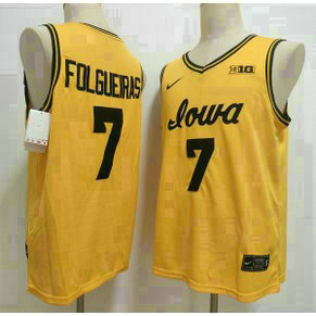 Iowa Hawkeyes 7 Alvaro Folgueiras Yellow Vapor Limited Men Jersey Iowa Hawkeyes 7 Alvaro Folgueiras Yellow Vapor Limited Men Jersey