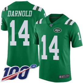 Jets #14 Sam Darnold Green Men's Stitched Football Limited Rush Jets #14 Sam Darnold Green Men's Stitched Football Limited Rush