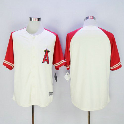 LA Angels Of Anaheim Blank Cream Exclusive 2015 MLB Cool Base Jersey LA Angels Of Anaheim Blank Cream Exclusive 2015 MLB Cool Base Jersey