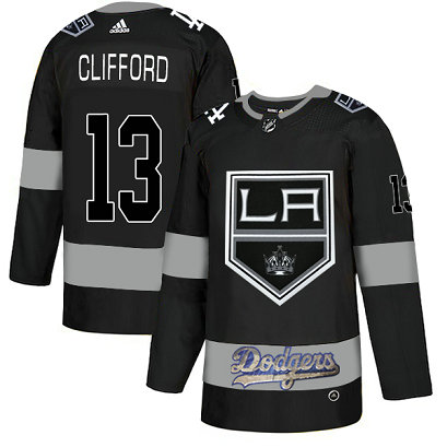 LA Kings With Dodgers 13 Kyle Clifford Black Adidas Jersey LA Kings With Dodgers 13 Kyle Clifford Black Adidas Jersey