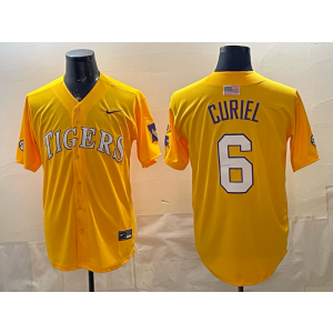 LSU Tigers 6 Guriel Yellow Baseball Vapor Limited Men Jersey