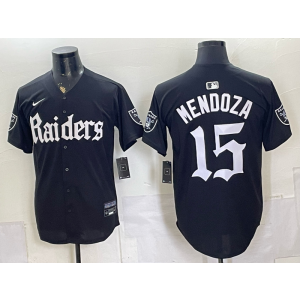 Las Vegas Raiders 15 MENDOZA Black Gothic Vapor Limited Men Jersey