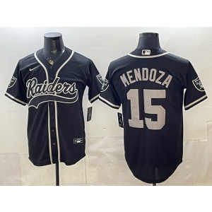 Las Vegas Raiders 15 Mendoza Black Baseball Vapor Limited Men Jersey Las Vegas Raiders 15 Mendoza Black Baseball Vapor Limited Men Jersey