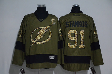 Lightning 91 Steven Stamkos Olive Green Salute To Service Reebok Jersey Lightning 91 Steven Stamkos Olive Green Salute To Service Reebok Jersey