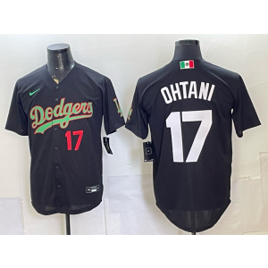 Los Angeles Dodgers 17 Ohtani Black Mexico Men Jersey