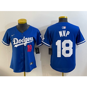 Los Angeles Dodgers 18 Mvp Blue Cool Base Women Jersey Los Angeles Dodgers 18 Mvp Blue Cool Base Women Jersey