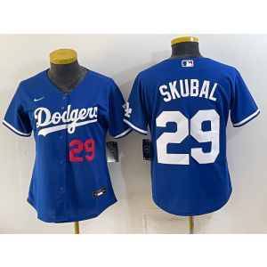 Los Angeles Dodgers 29 Skubal Blue Women Jersey