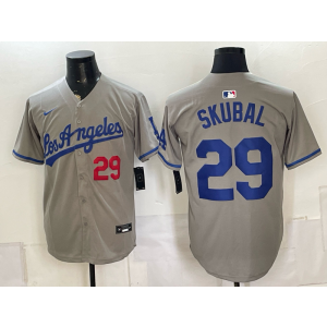 Los Angeles Dodgers 29 Skubal Gray Men Jersey