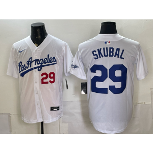 Los Angeles Dodgers 29 Skubal White Men Jersey (2)