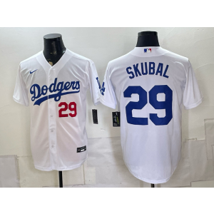 Los Angeles Dodgers 29 Skubal White Men Jersey 1