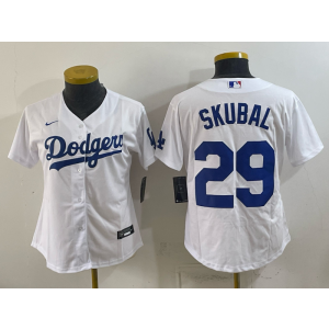 Los Angeles Dodgers 29 Skubal White Women Jersey