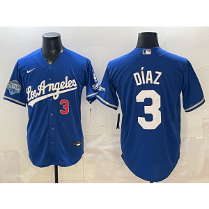 Los Angeles Dodgers 3 Diaz Blue Champion Alternate Stadium Cool Base Men Jersey Los Angeles Dodgers 3 Diaz Blue Champion Alternate Stadium Cool Base Men Jersey