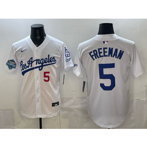 Los Angeles Dodgers 4 Freeman White Champion Alternate Stadium Cool Base Men Jersey Los Angeles Dodgers 4 Freeman White Champion Alternate Stadium Cool Base Men Jersey