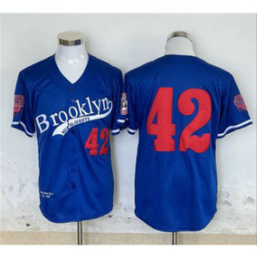 Los Angeles Dodgers 42 Jackie Robinson Royal Throwback Men Jersey Los Angeles Dodgers 42 Jackie Robinson Royal Throwback Men Jersey