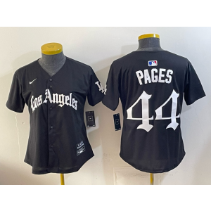 Los Angeles Dodgers 44 Pages Black Gothic Cool Base Youth Jersey Los Angeles Dodgers 44 Pages Black Gothic Cool Base Youth Jersey