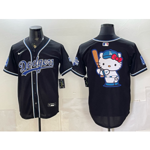 Los Angeles Dodgers Black Hello Kitty Champion Cool Base Men Jersey Los Angeles Dodgers Black Hello Kitty Champion Cool Base Men Jersey