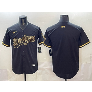 Los Angeles Dodgers Blank Black Gold Cool Base Men Jersey Los Angeles Dodgers Blank Black Gold Cool Base Men Jersey