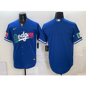 Los Angeles Dodgers Blank Blue Mexico Men Jersey
