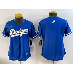 Los Angeles Dodgers Blank Blue Women Jersey