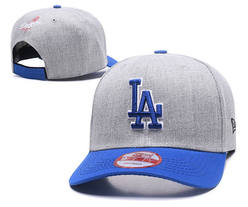 Los Angeles Dodgers grey caps tx 2