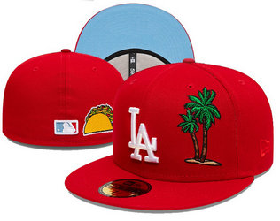 Los Angeles Dodgers red caps nt