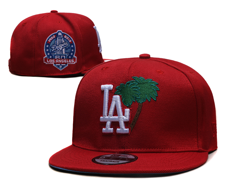 Los Angeles Dodgers red caps tx 1