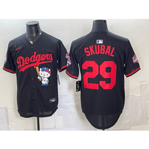 Los Angeles Dodgers x Hello Kitty 29 Skubal Black Men Jersey