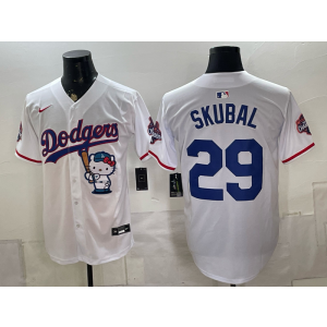 Los Angeles Dodgers x Hello Kitty 29 Skubal White Men Jersey