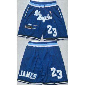 Los Angeles Lakers 23 LeBron James Blue 2026 Shorts (Run Small) Los Angeles Lakers 23 LeBron James Blue 2026 Shorts (Run Small)